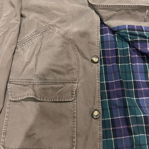 Northeast Terrain Company Brown Canvas Workwear Jacket Flannel Lined size L - Picture 2 of 5